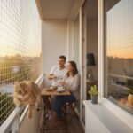 Kattennet zwart RVS kern standaard maten