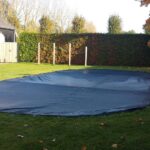 Zwembad afdeknet kleur zwart per M2