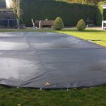 Zwembad afdeknet kleur zwart per M2