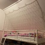 Nylon net wit geknoopt 10cm maas