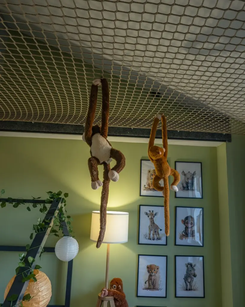 Loungenet zandkleurig ongeknoopt