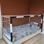 Nylon net wit geknoopt 10cm maas