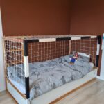 Nylon net wit geknoopt 10cm maas