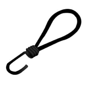 Trapezekoord met haak 8mm - 25CM