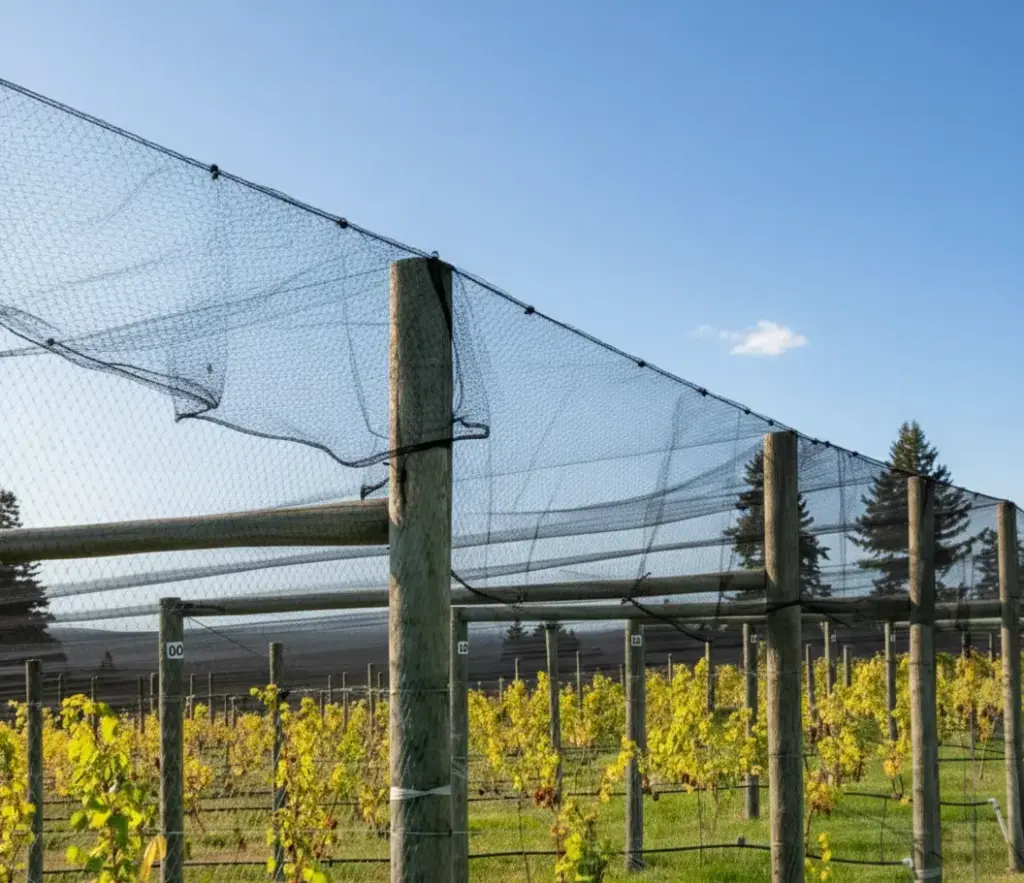 Zwart tuinnet standaard maten maas 22 mm