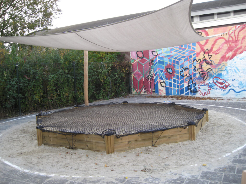 Zandbaknet 3 mm geknoopt 45mm maas